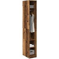 Berkfield Home Wardrobe Old Wood 30x50x200 cm Engineered Wood in Brown | Size: 30 x 50 x 200 cm