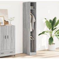 Berkfield Home Wardrobe Grey Sonoma 30x50x200 cm Engineered Wood | Size: 30 x 50 x 200 cm