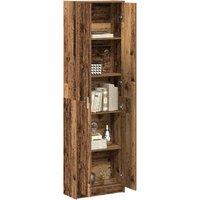 Berkfield Home Wardrobe Old Wood 55x25x189 cm Engineered Wood in Brown | Size: 55 x 25 x 189 cm