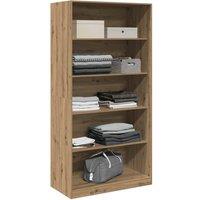 Berkfield Home Wardrobe Artisian Oak 100x50x200 cm Engineered Wood in Brown | Size: 100 x 50 x 200 cm