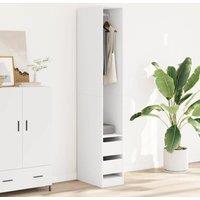 Berkfield Home Wardrobe White 30x50x200 cm Engineered Wood | Size: 30 x 50 x 200 cm