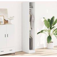 Berkfield Home Wardrobe White 30x50x200 cm Engineered Wood | Size: 30 x 50 x 200 cm