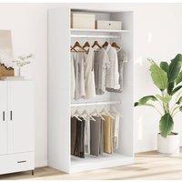 Berkfield Home Wardrobe White 100x50x200 cm Engineered Wood | Size: 100 x 50 x 200 cm