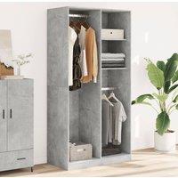 Berkfield Home Wardrobe Concrete Grey 100x50x200 cm Engineered Wood | Size: 100 x 50 x 200 cm
