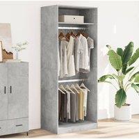 Berkfield Home Wardrobe Concrete Grey 80x50x200 cm Engineered Wood | Size: 80 x 50 x 200 cm