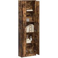 Berkfield Home Wardrobe Smoked Oak 55x25x189 cm Engineered Wood in Brown | Size: 55 x 25 x 189 cm