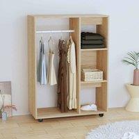 Berkfield Home Wardrobe Sonoma Oak 80x40x110 cm Engineered Wood in Brown | Size: 80 x 40 x 110 cm