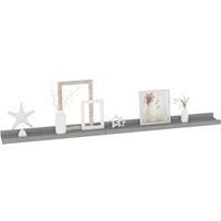 Berkfield Home Wall Shelves 2 pcs Grey 100x9x3 cm | Size: 100 x 9 x 3 cm