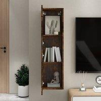 Berkfield Home Wall-mounted TV Cabinet Smoked Oak 30.5x30x110 cm in Brown