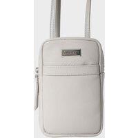 Assots London Women's 'LEO' Real Leather Crossbody Mobile Phone Bag in Grey