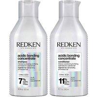 Redken Women's Duo: Acidic Bonding Concentrate Shampoo 300ml & Conditioner 300ml in Clear