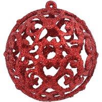 Berkfield Home Beautiful 100 Piece Christmas Ball Set 3/4/6 cm Red