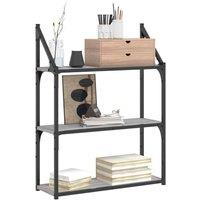 Berkfield Home Durable 3-Tier Wall Shelf Grey Sonoma 60x21x78.5 cm Engineered Wood