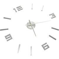 Berkfield Home Attractive 3D Wall Clock Modern Design Silver 100 cm XXL