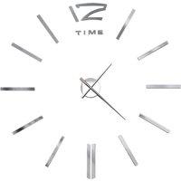 Berkfield Home Attractive 3D Wall Clock Modern Design 100 cm XXL Silver