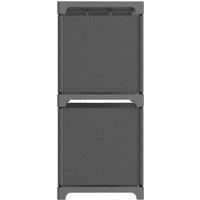 Berkfield Home Modern 4-Cube Display Shelf Grey 69x30x72.5 cm Fabric