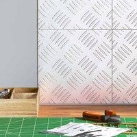 Berkfield Home Stylish Aluminium Checker Plates 4 pcs Anti-Slip 20x20 cm in Silver | Size: Medium