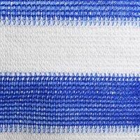 Berkfield Home Fabric Balcony Screen Blue & White 90x400 cm HDPE