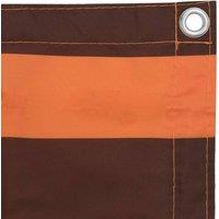 Berkfield Home Modern Balcony Screen Orange & Brown 90x400 cm Oxford Fabric