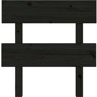 Berkfield Home Beautiful Bed Headboard Black 103.5x3x81 cm Solid Wood Pine