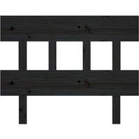 Berkfield Home Beautiful Bed Headboard Black 93.5x3x81 cm Solid Wood Pine