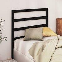 Berkfield Home Beautiful Bed Headboard Black 81x4x100 cm Solid Wood Pine | Size: 81 x 4 x 100 cm