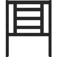 Berkfield Home Beautiful Bed Headboard Black 81x4x100 cm Solid Wood Pine | Size: 81 x 4 x 100 cm
