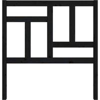 Berkfield Home Beautiful Bed Headboard Black 95.5x4x100 cm Solid Wood Pine