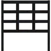 Berkfield Home Beautiful Bed Headboard Black 95.5x4x100 cm Solid Wood Pine