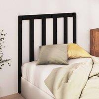 Berkfield Home Beautiful Bed Headboard Black 96x4x100 cm Solid Wood Pine | Size: 96 x 4 x 100 cm