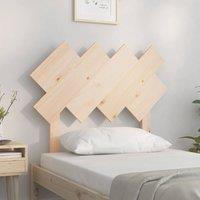 Berkfield Home Beautiful Bed Headboard 92x3x81 cm Solid Wood Pine in Light Tan | Size: 92 x 3 x 81 cm