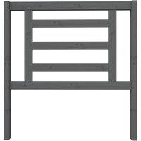 Berkfield Home Beautiful Bed Headboard Grey 96x4x100 cm Solid Wood Pine | Size: 96 x 4 x 100 cm