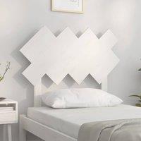 Berkfield Home Beautiful Bed Headboard White 92x3x81 cm Solid Wood Pine | Size: 92 x 3 x 81 cm