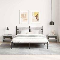 Berkfield Home Elegant Bedside Cabinet Concrete Grey 40x30x30 cm Engineered Wood | Size: 40 x 30 x 30 cm