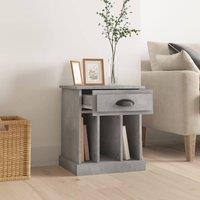 Berkfield Home Elegant Bedside Cabinet Concrete Grey 43x36x50 cm | Size: 43 x 36 x 50 cm