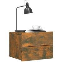 Berkfield Home Classic Bedside Cabinets Smoked Oak 40x30x30 cm Engineered Wood in Brown | Size: 40 x 30 x 30 cm
