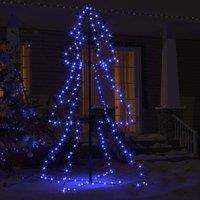 Berkfield Home Bright Christmas Cone Tree 200 LEDs Indoor & Outdoor 98x150 cm in Blue