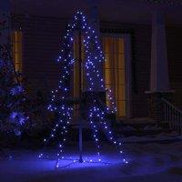 Berkfield Home Bright Christmas Cone Tree 160 LEDs Indoor & Outdoor 78x120 cm in Blue