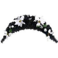 Berkfield Home Beautiful Christmas Arch with LED Lights Black 90 cm PVC