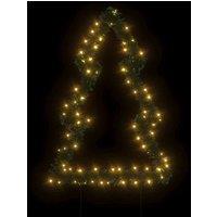 Berkfield Home Green Christmas Light Decoration with Spikes Tree 80 LEDs 60 cm