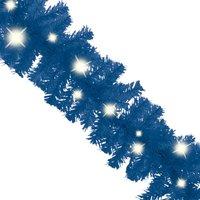 Berkfield Home Cosy Christmas Garland with LED Lights 20 m Blue