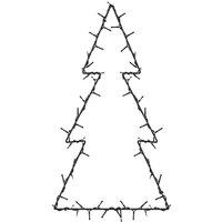 Berkfield Home Stunning Christmas Lights Christmas Tree Silhouette 80 LEDs Warm White in Black