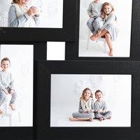 Berkfield Home Modern Collage Photo Frame for 4x(13x18 cm) Picture Black MDF | Size: 13x18 cm