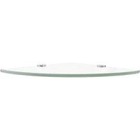 Berkfield Home Durable Corner Shelf with Chrome Supports Glass Clear 25x25 cm