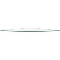 Berkfield Home Durable Corner Shelf with Chrome Supports Glass Clear 45x45 cm