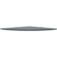 Berkfield Home Durable Corner Shelf with Chrome Supports Glass Black 25x25 cm