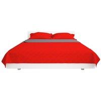 Berkfield Home Decorative Double-sided Quilted Bedspread Red & Grey 170x210 cm