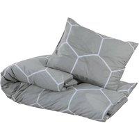 Berkfield Home Elegant Duvet Cover Set Grey 140x200 cm Cotton