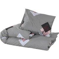 Berkfield Home Elegant Duvet Cover Set Grey 200x200 cm Cotton