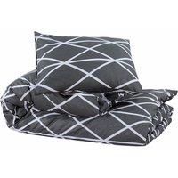 Berkfield Home Elegant Duvet Cover Set Grey 200x200 cm Cotton